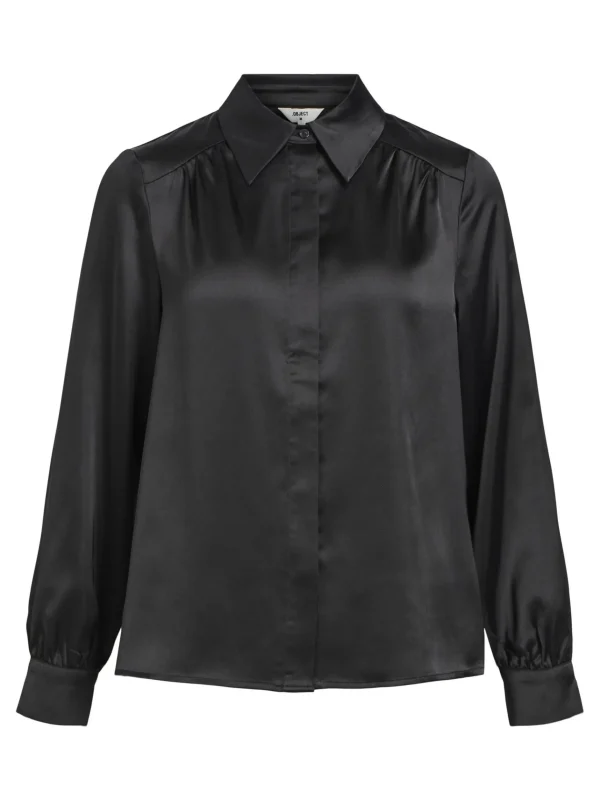 Dame OBJECT SATIN SKJORTE