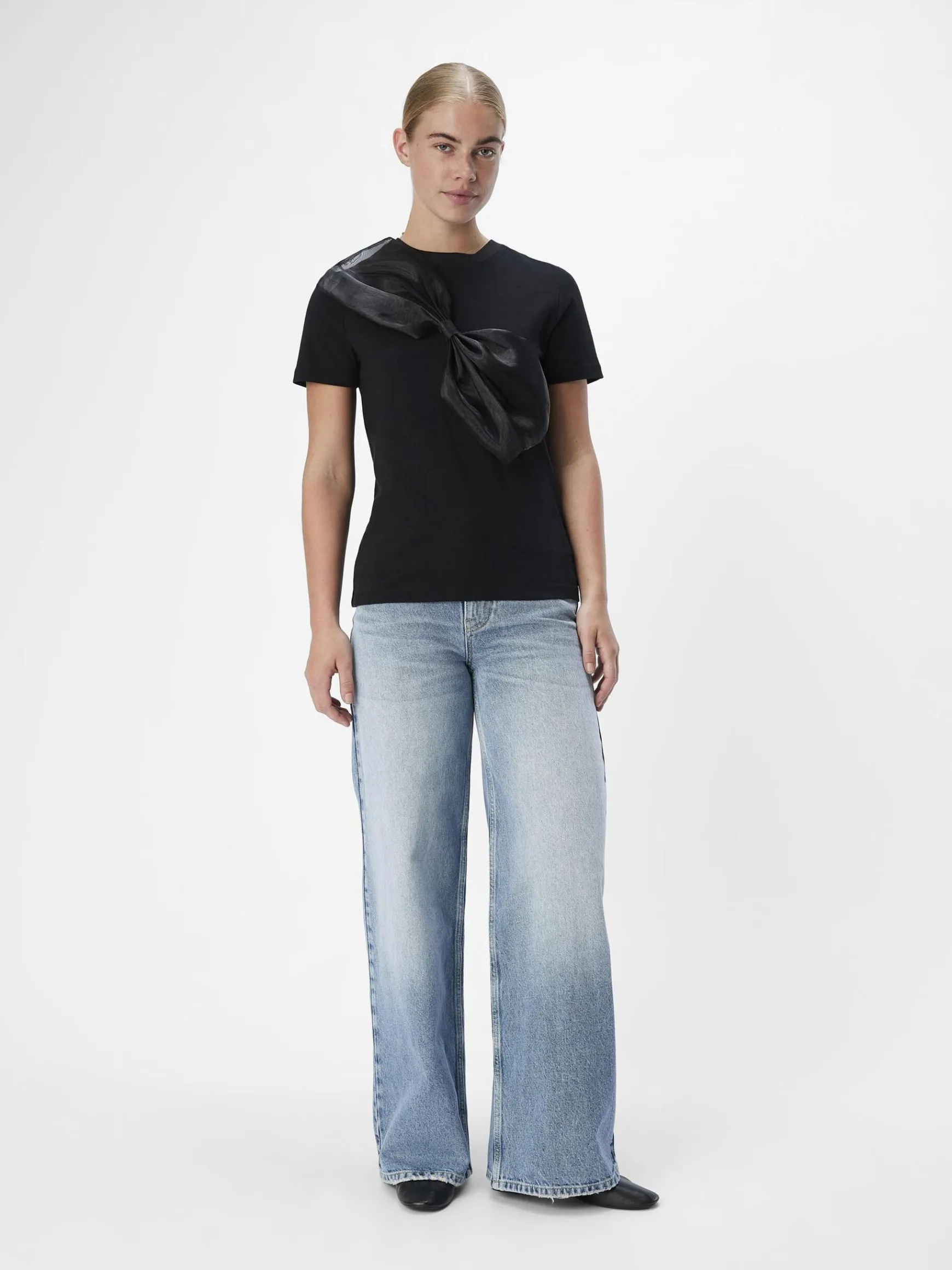 Dame OBJECT SLØJFE T-SHIRT