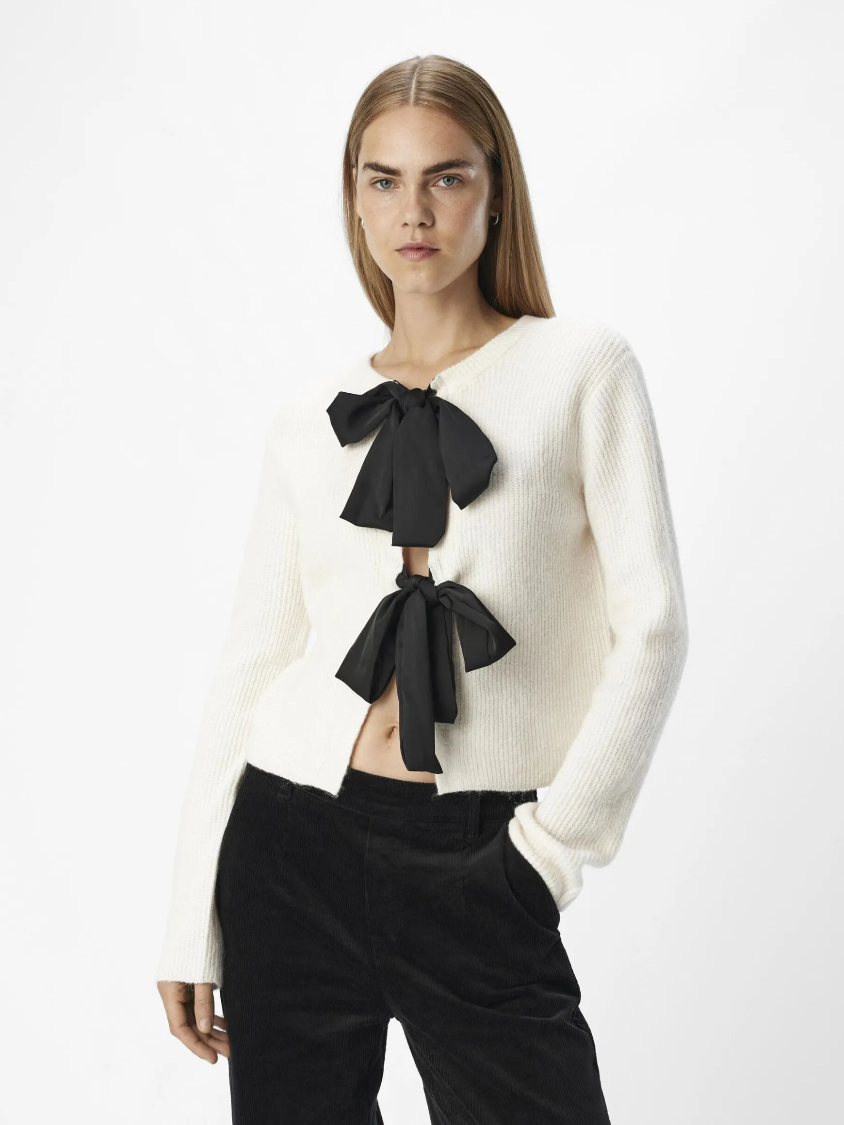 Dame OBJECT SLØJFEDETALJE CARDIGAN