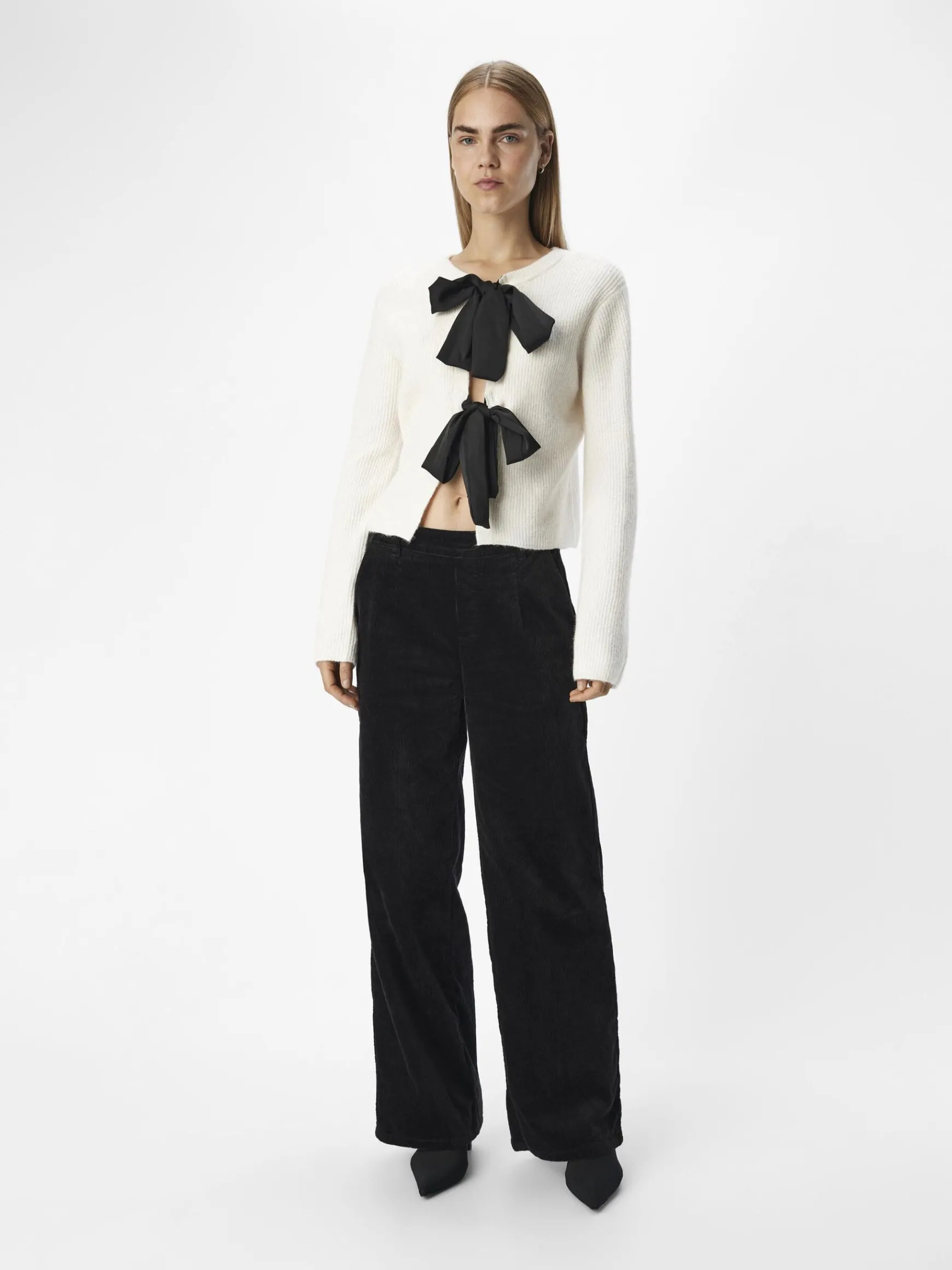 Dame OBJECT SLØJFEDETALJE CARDIGAN