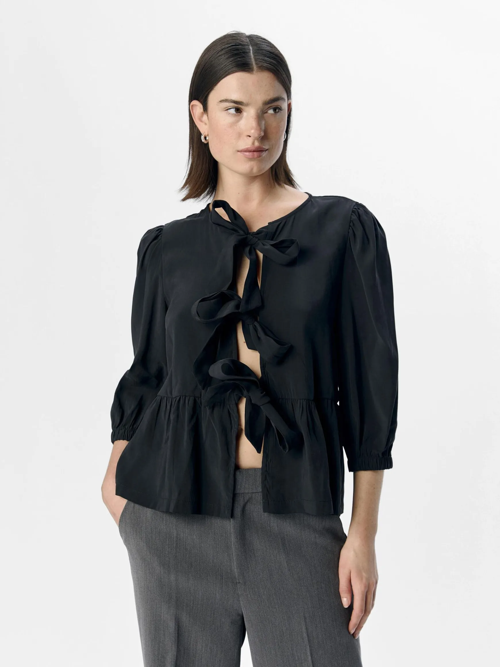 Dame OBJECT SLØJFEDETALJE TOP