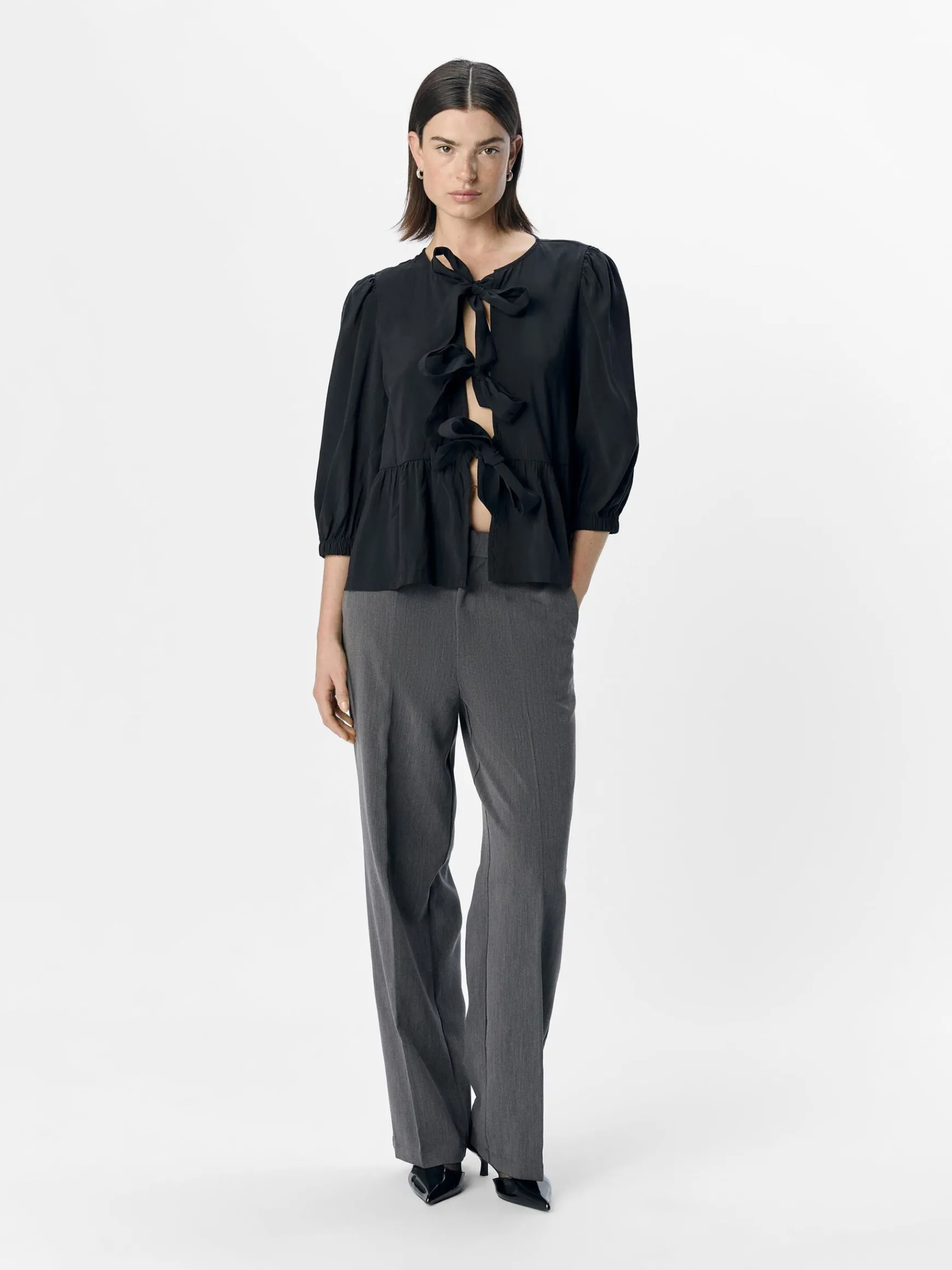 Dame OBJECT SLØJFEDETALJE TOP