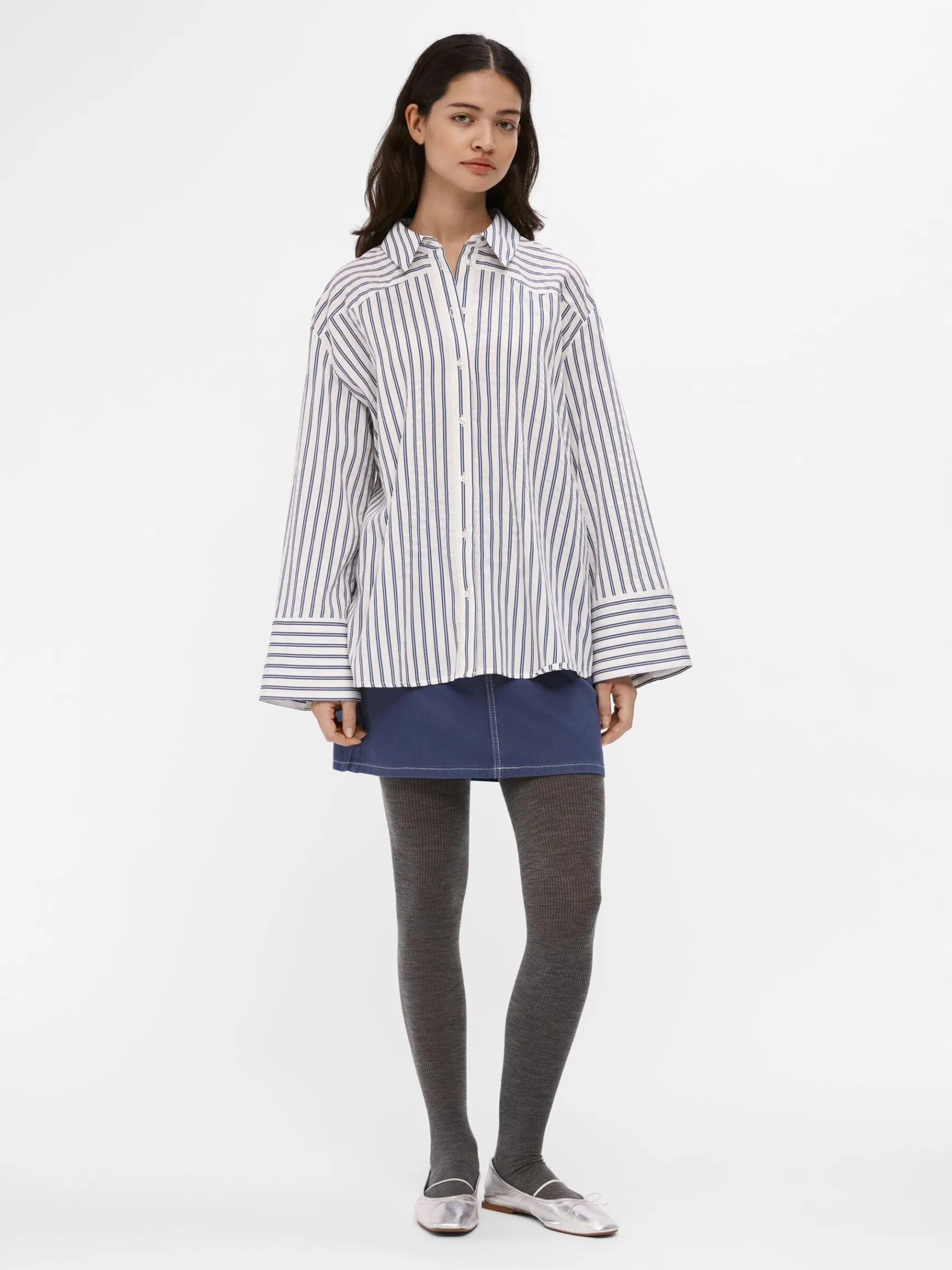 Dame OBJECT STRIBET SKJORTE