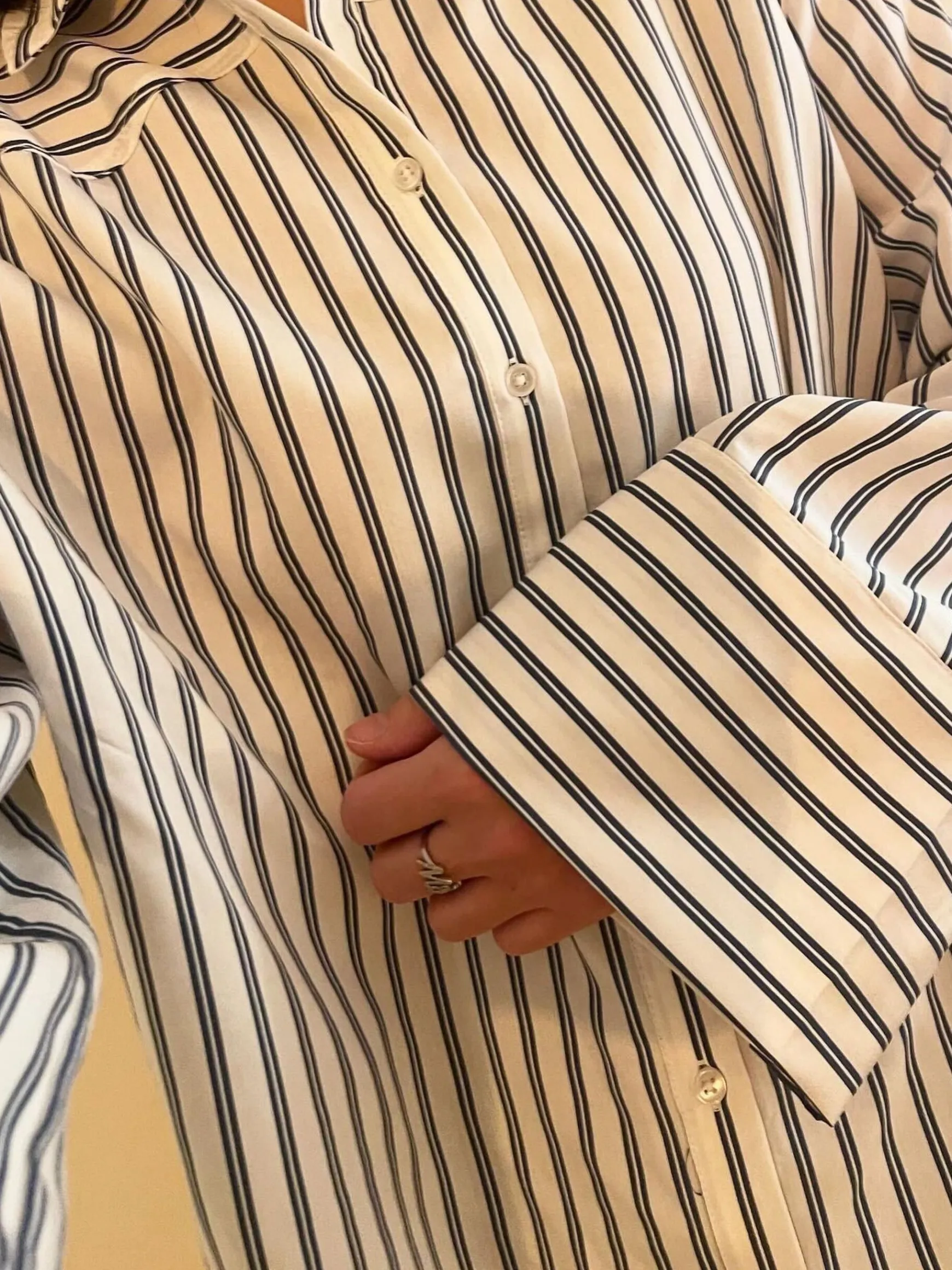 Dame OBJECT STRIBET SKJORTE