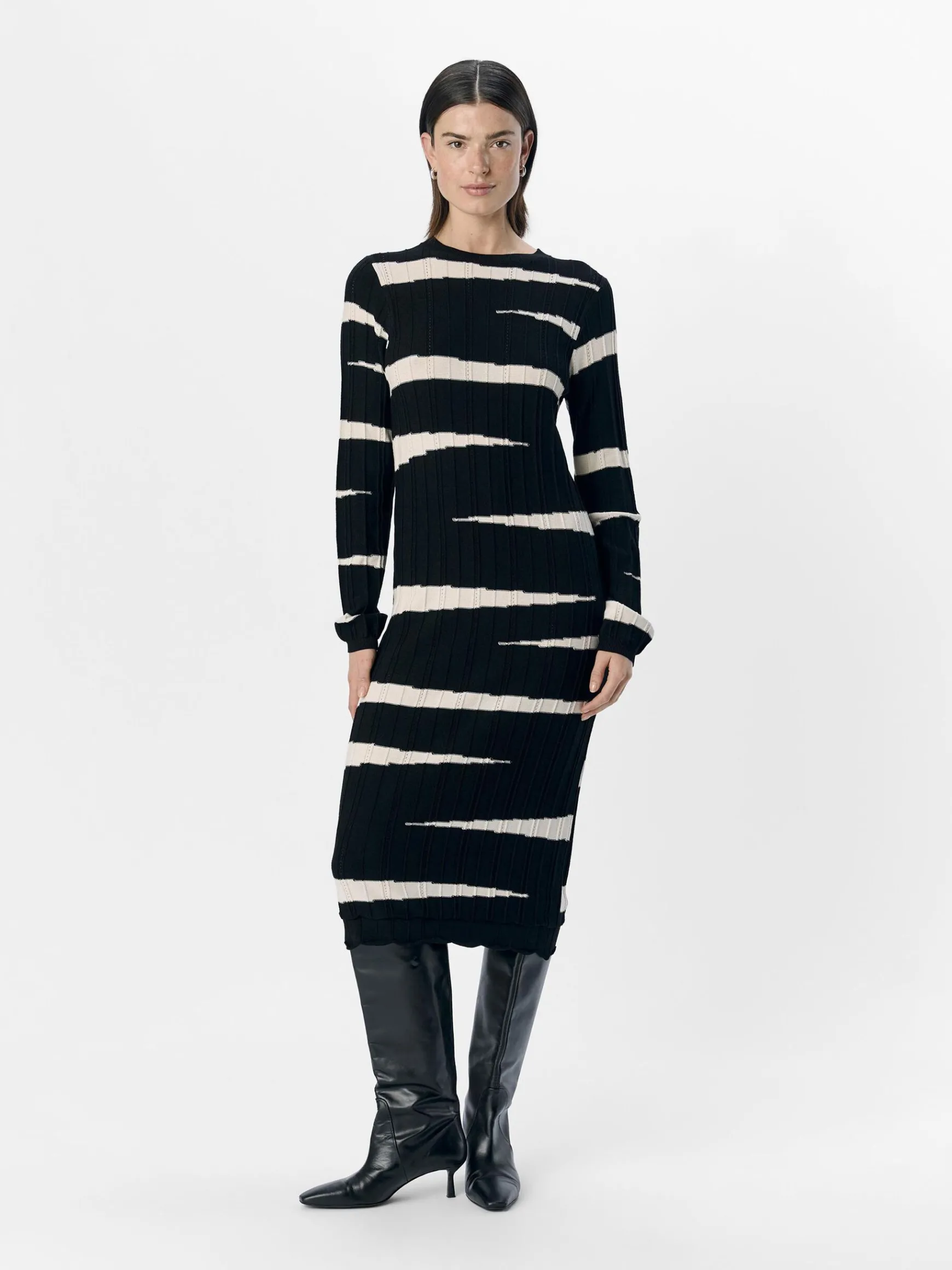 Dame OBJECT STRIBET STRIKKET KJOLE