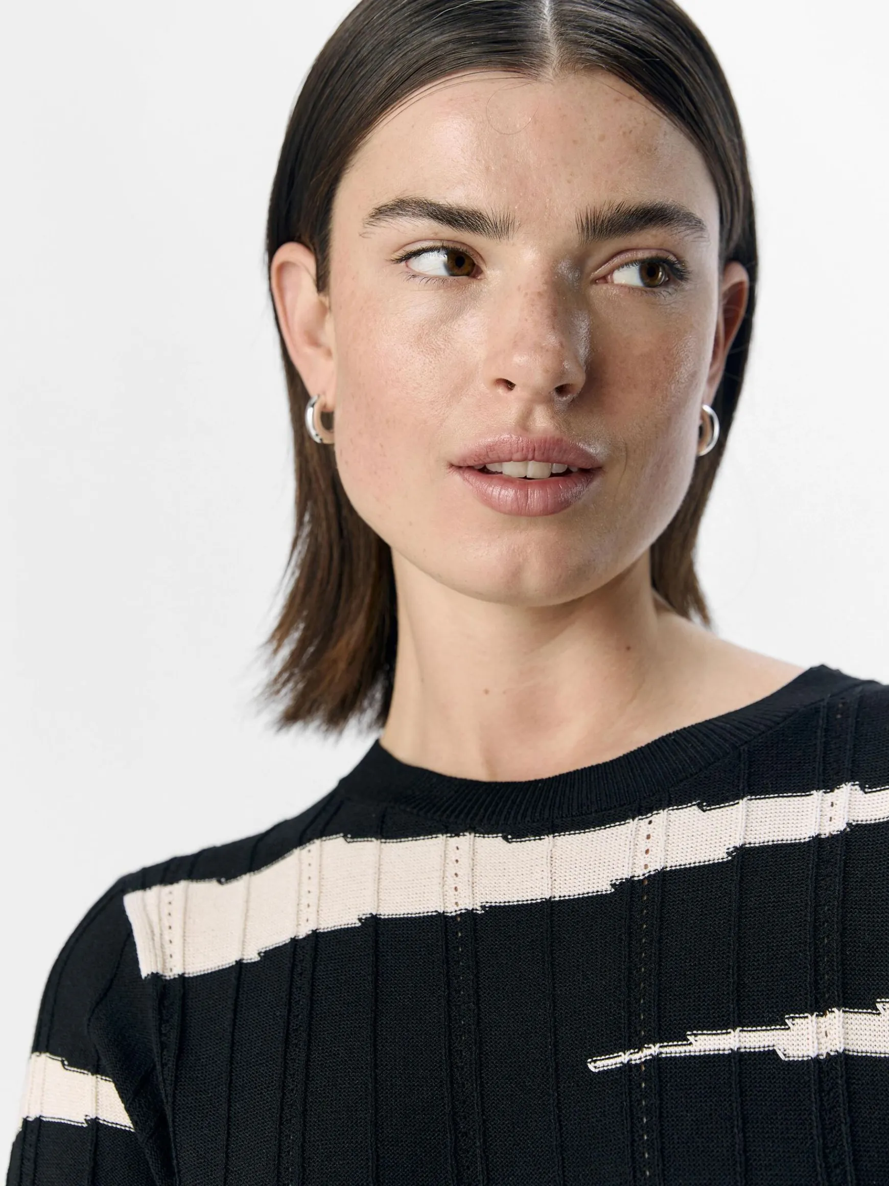 Dame OBJECT STRIBET STRIKKET KJOLE