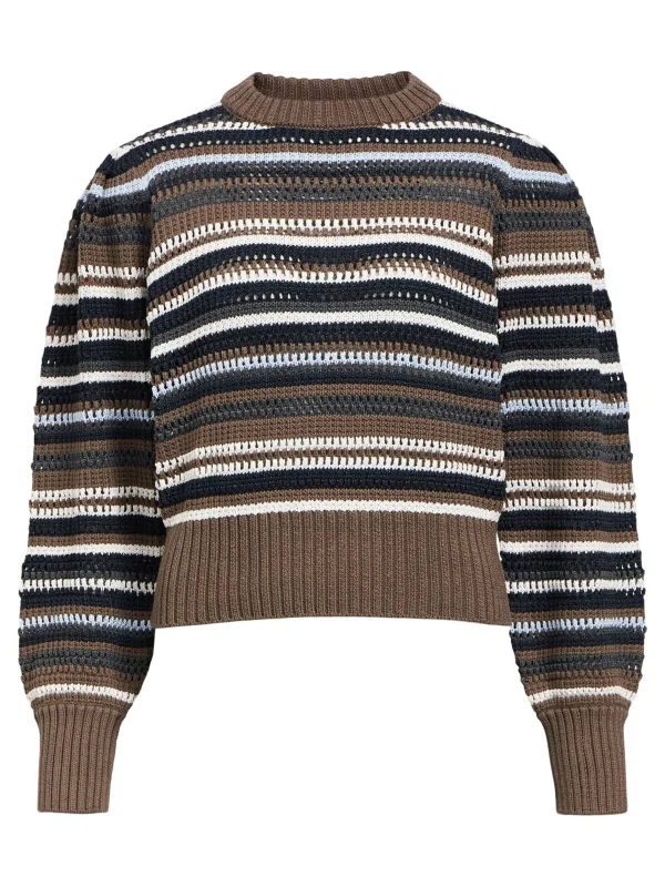 Dame OBJECT STRIBET STRIKTRØJE