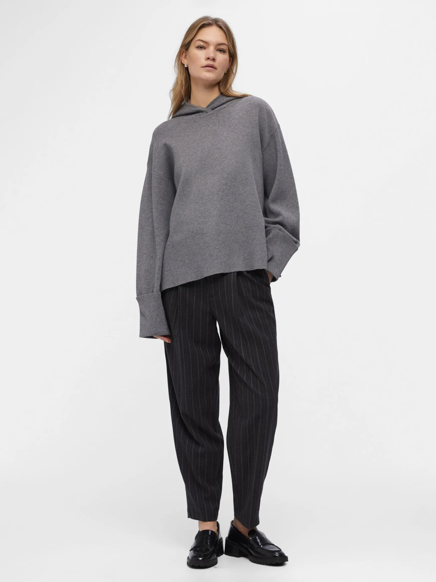 Dame OBJECT STRIKKET HOODIE