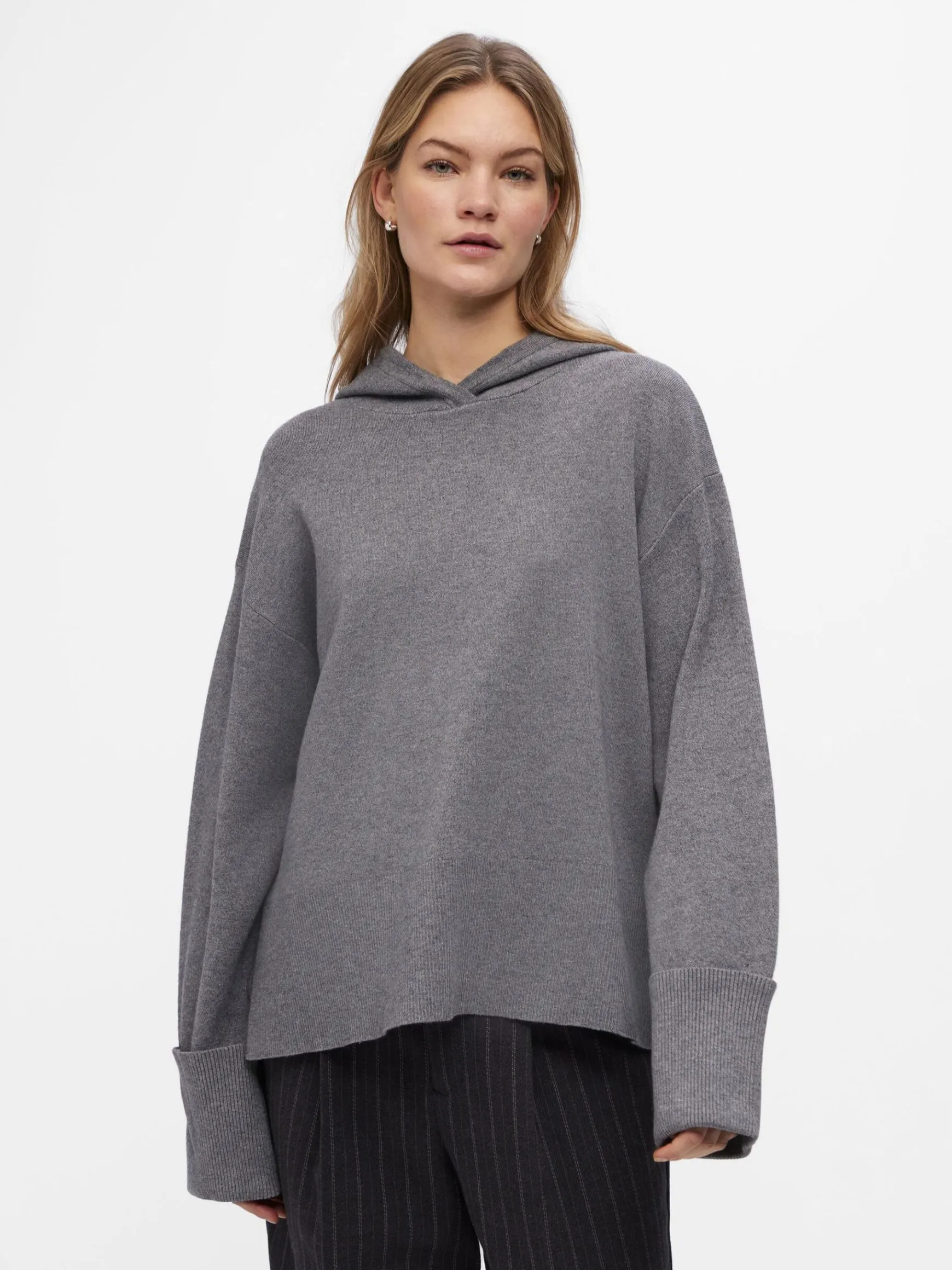 Dame OBJECT STRIKKET HOODIE