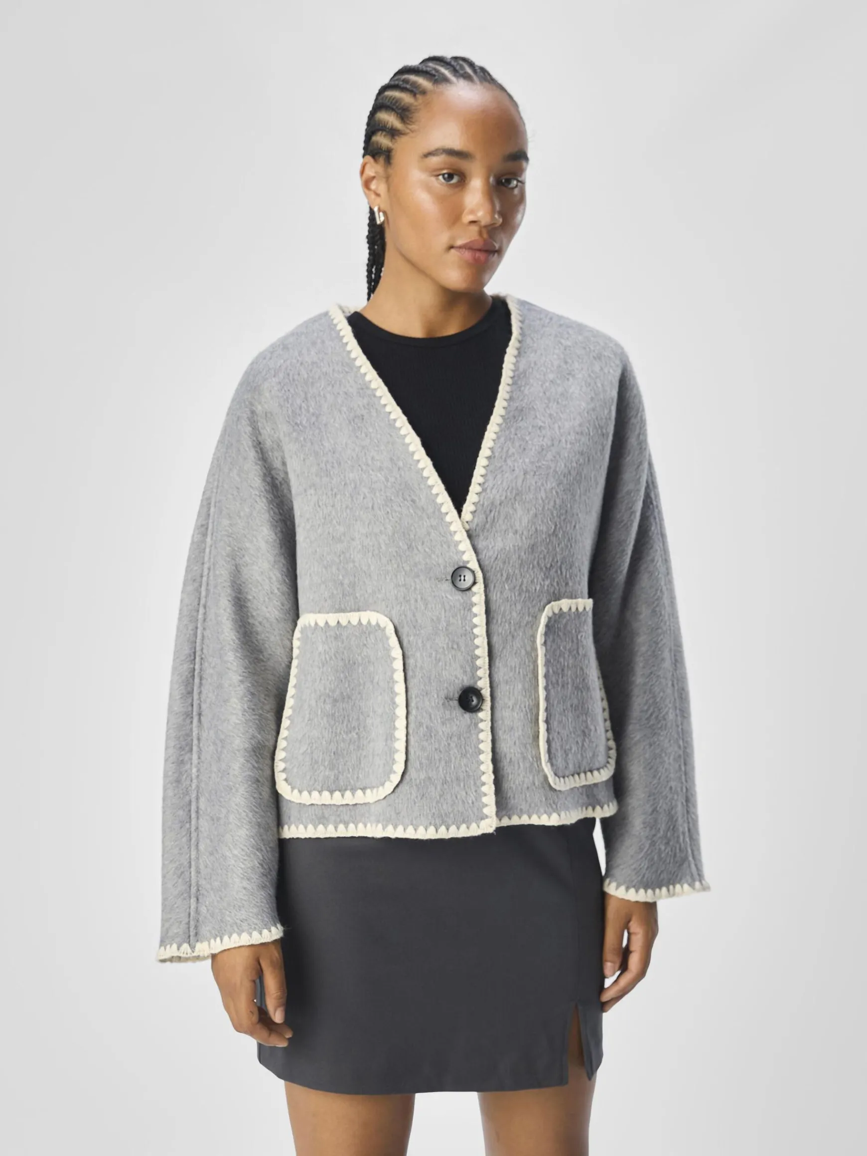 Dame OBJECT STRIKKET JAKKE