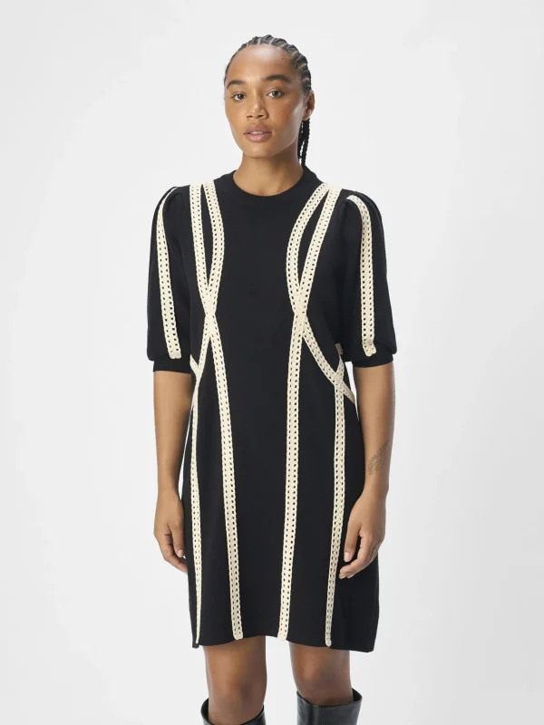 Dame OBJECT STRIKKET MIDIKJOLE