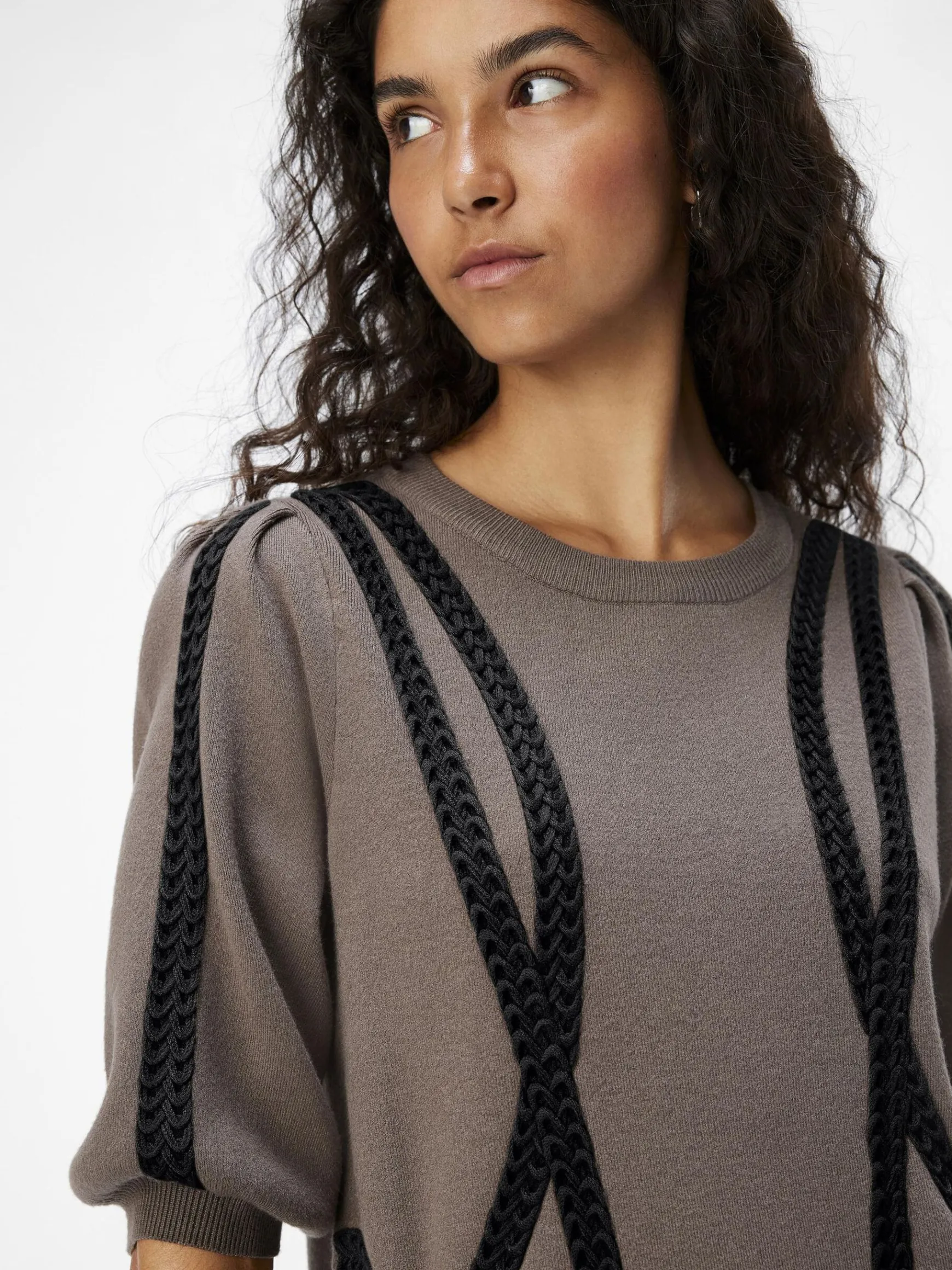 Dame OBJECT STRIKKET MIDIKJOLE