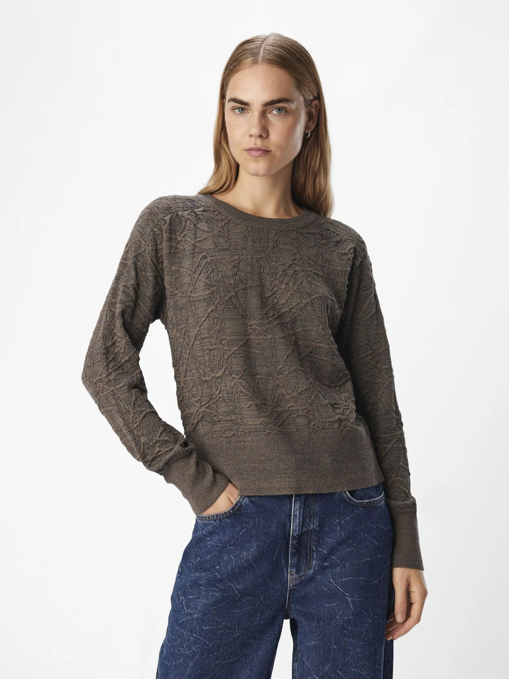 Dame OBJECT STRIKKET PULLOVER