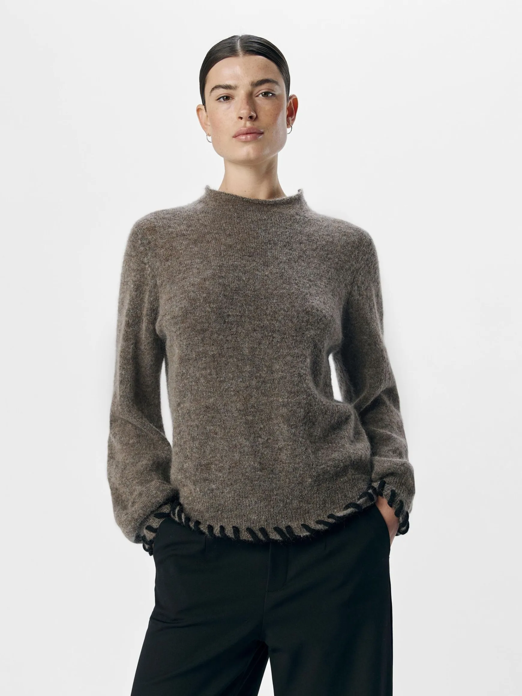 Dame OBJECT STRIKKET PULLOVER