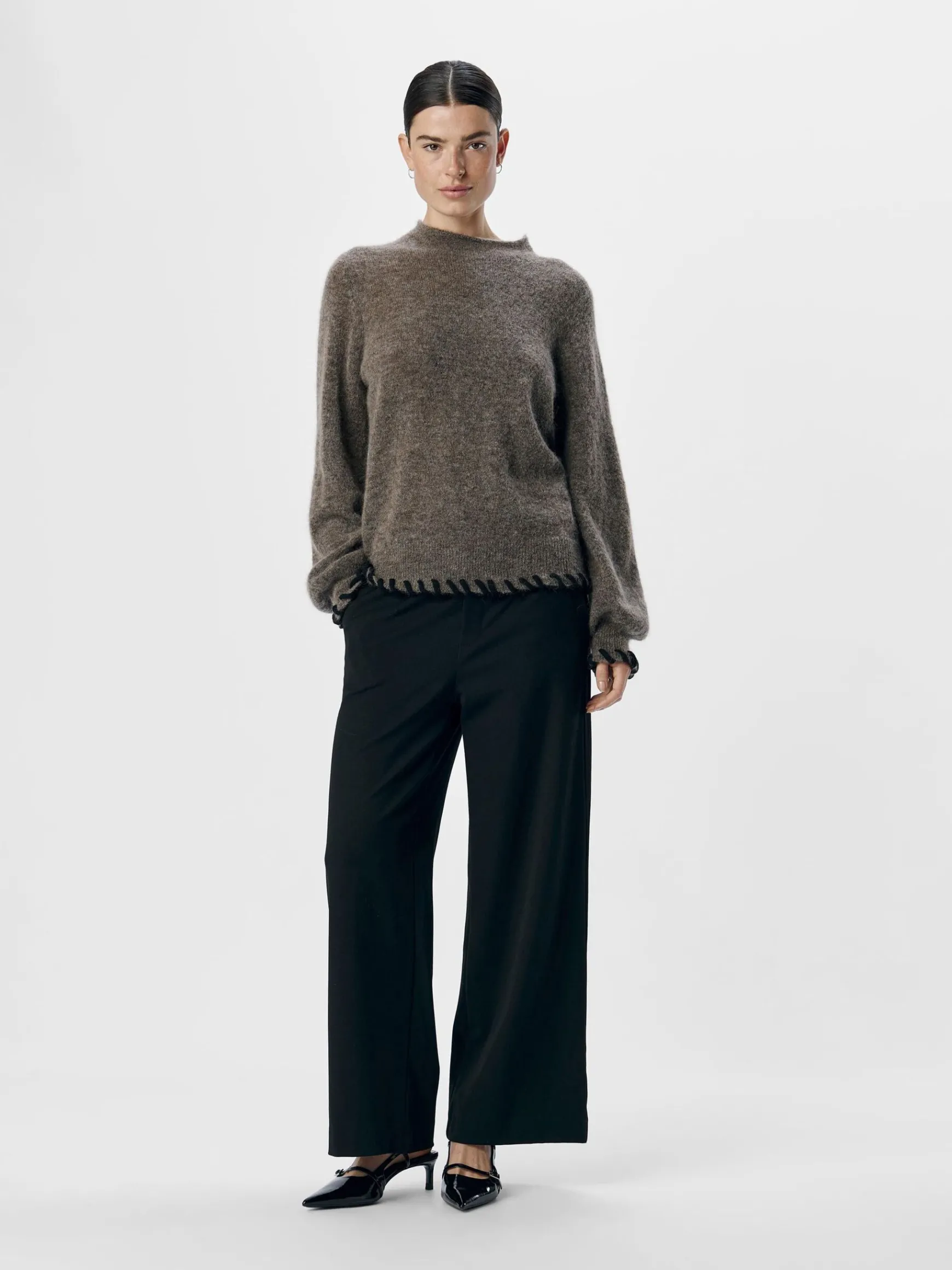 Dame OBJECT STRIKKET PULLOVER