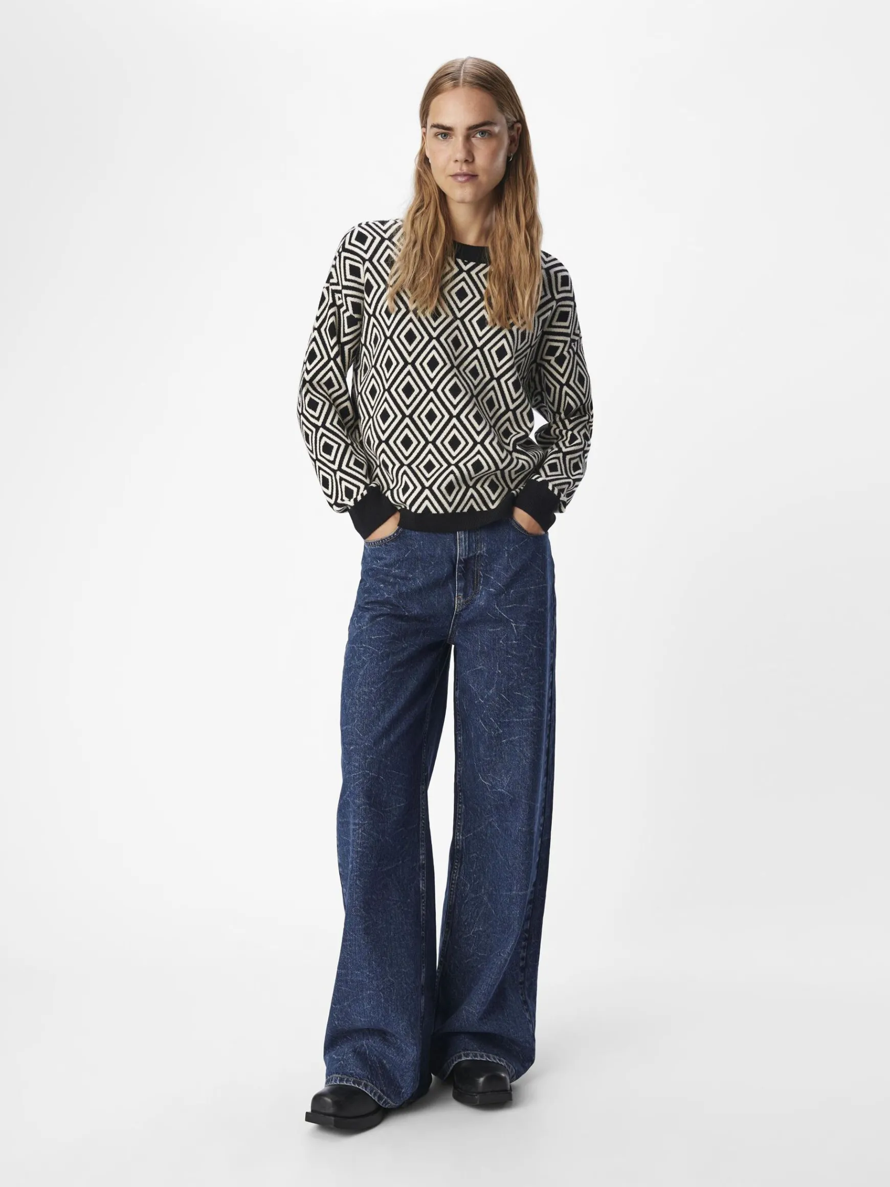 Dame OBJECT STRIKKET PULLOVER