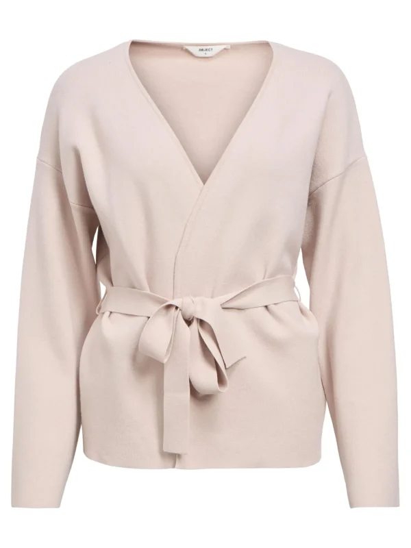 Dame OBJECT STRIKKET SLÅ OM-CARDIGAN