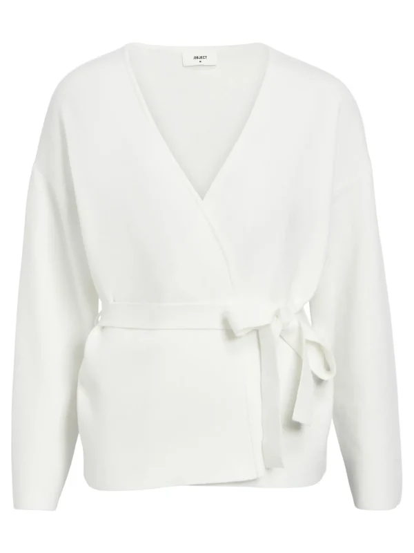 Dame OBJECT STRIKKET SLÅ OM-CARDIGAN