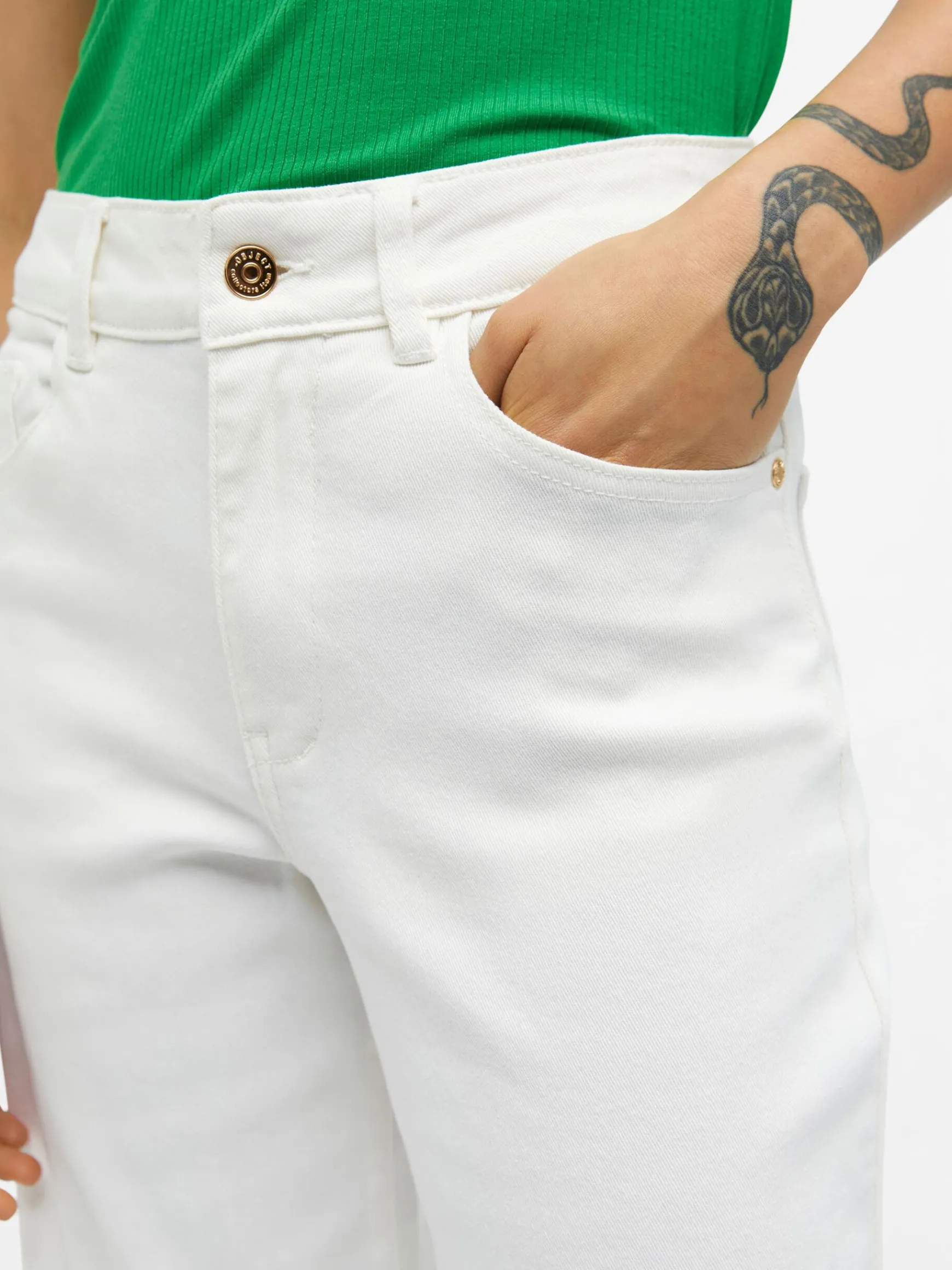 Dame OBJECT TWILL WIDE FIT JEANS