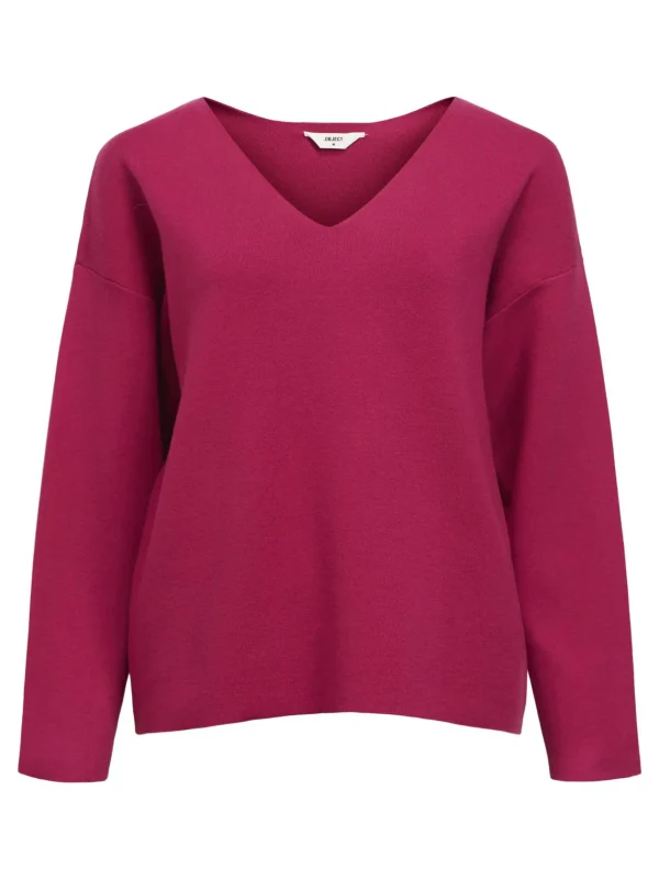 Dame OBJECT V-HALS STRIKTRØJE