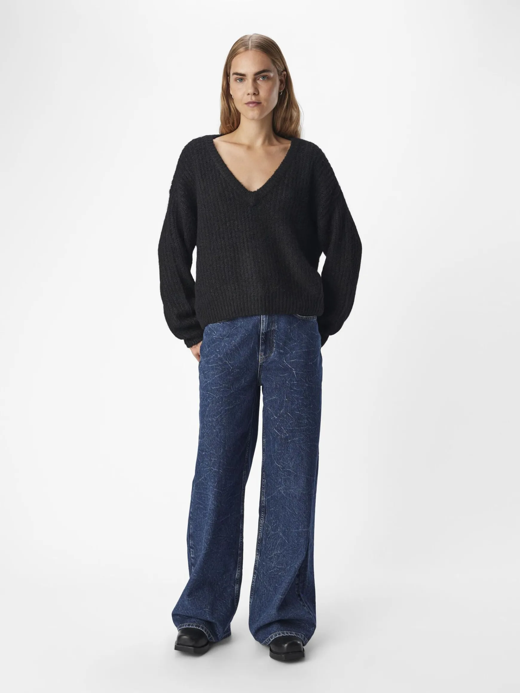 Dame OBJECT V-HALS STRIKTRØJE