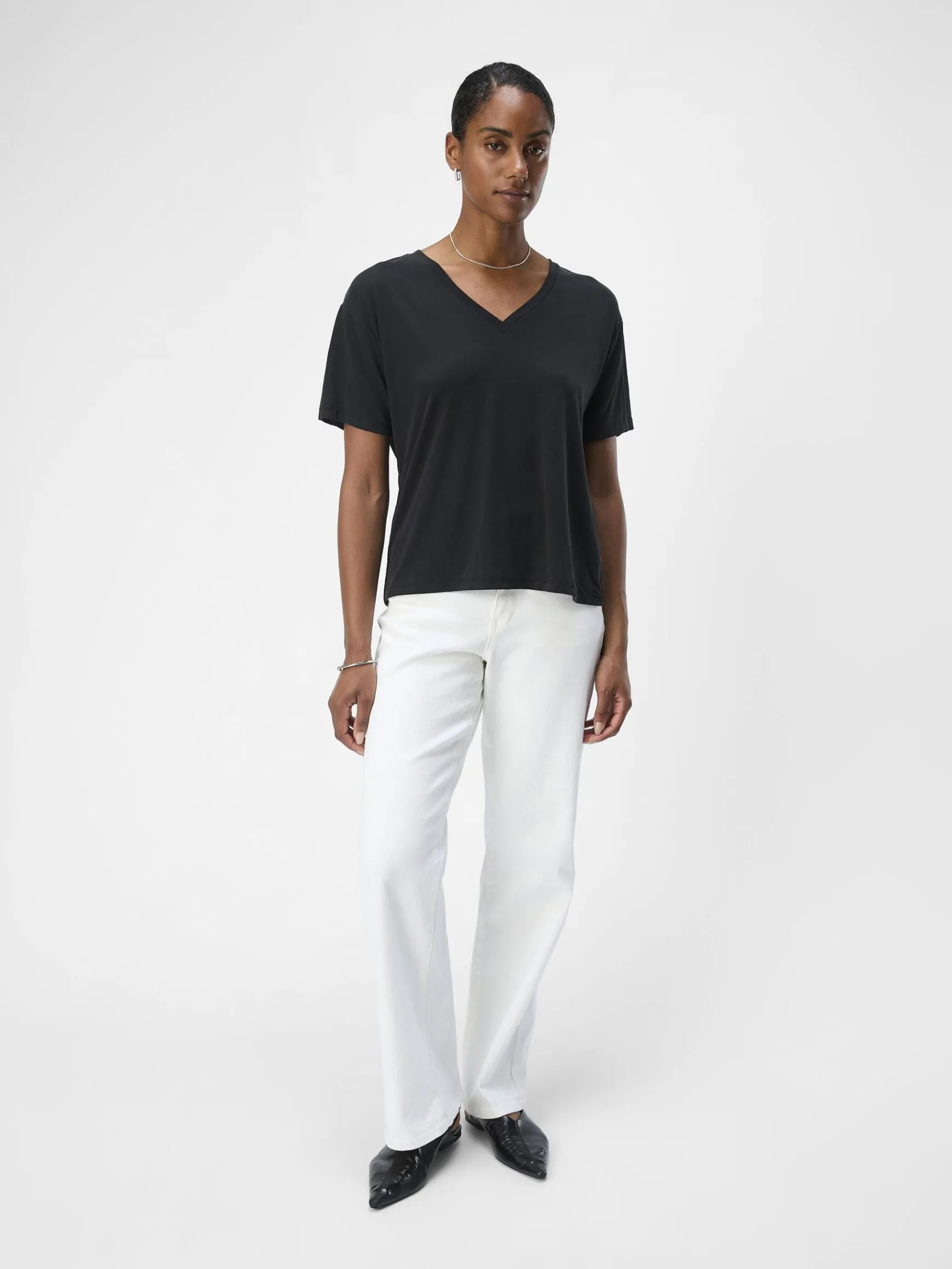 Dame OBJECT V-HALSET T-SHIRT